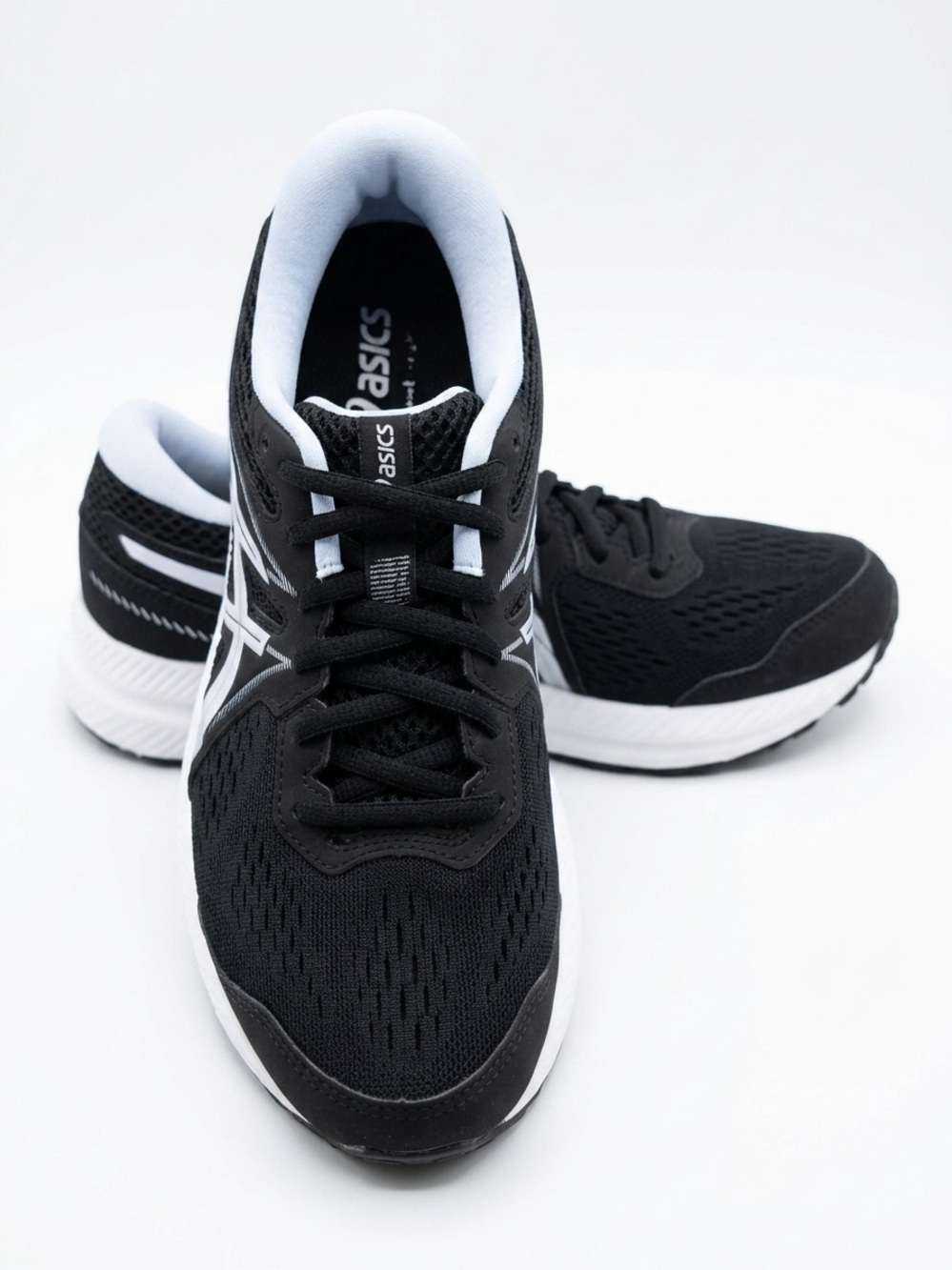 Asics Gel-Contend 7 Running Shoes Black and White Size Excellent Condition